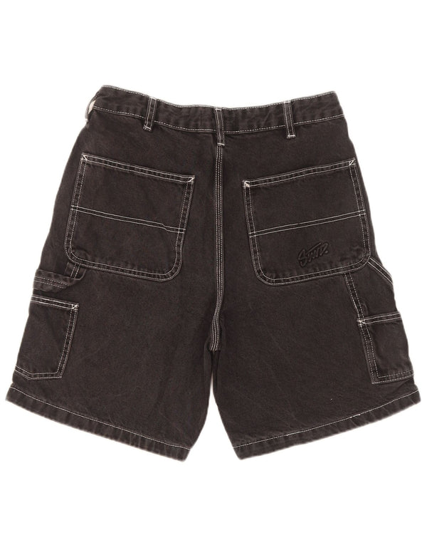 Shorts jeans masculinos Pull & Bear STWD Cargo EU 36 pequeno W29 algodão preto