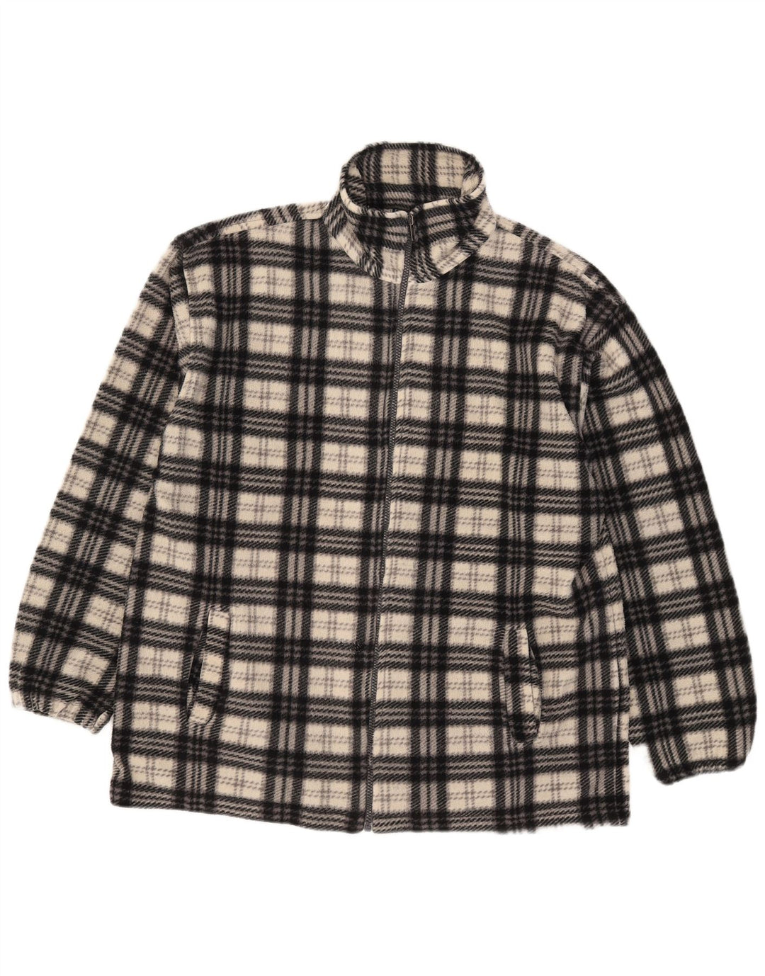 Jaqueta de lã masculina Extreme UK 44 2XL poliéster xadrez bege