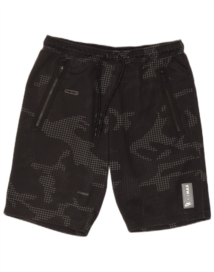 Shorts esportivos masculinos Nike médio preto camuflado poliéster