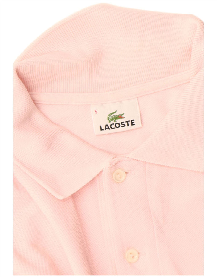 Camisa polo masculina Lacoste tamanho 5 grande rosa