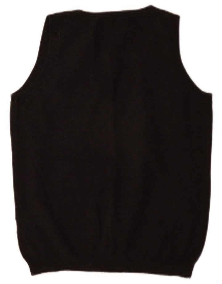 Zara Womens Vest Tank Top UK 14 Grande Algodão Cinza