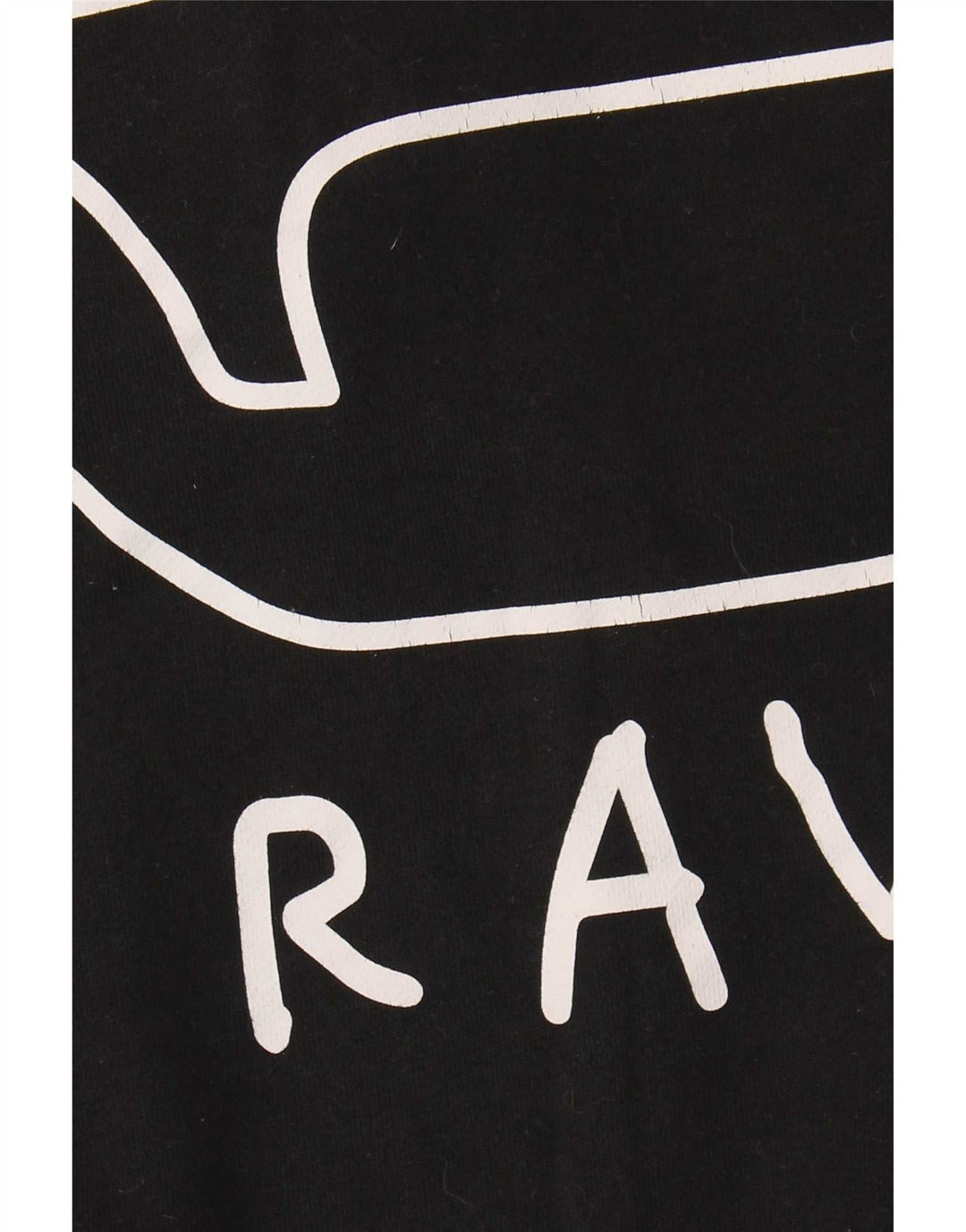 Suéter gráfico masculino G-Star grande algodão preto