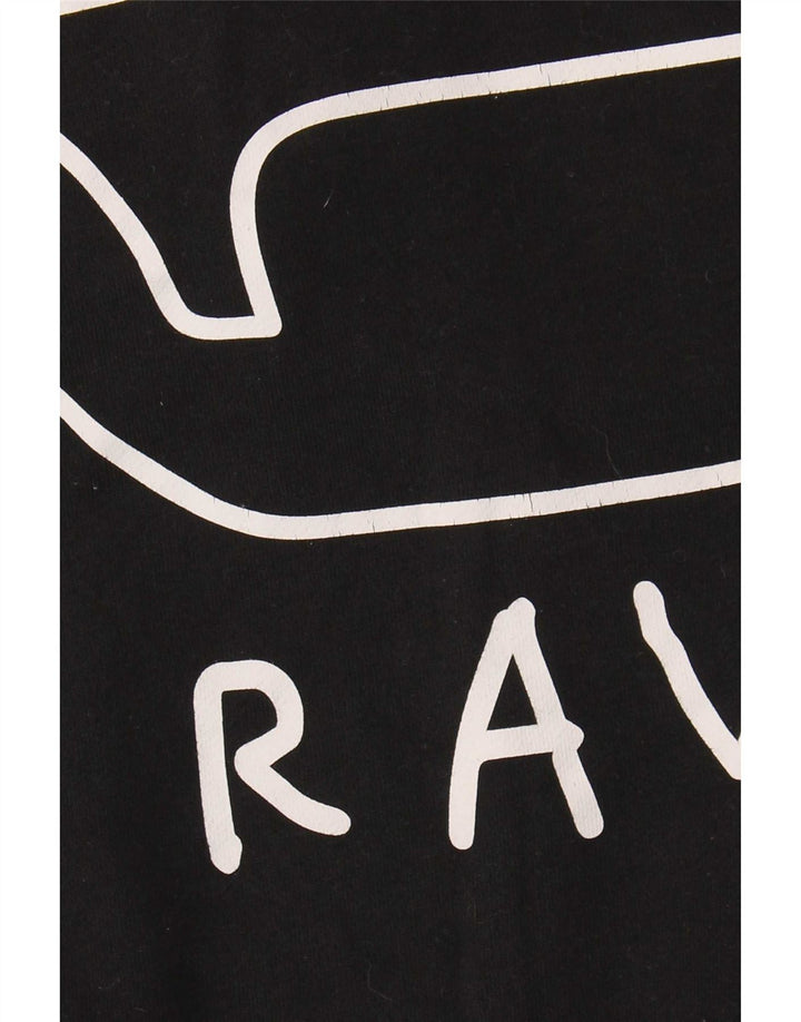Suéter gráfico masculino G-Star grande algodão preto