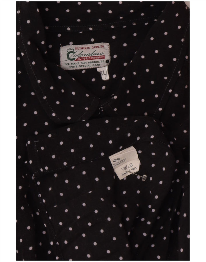 Camisa masculina Colombus XL preta com bolinhas viscose