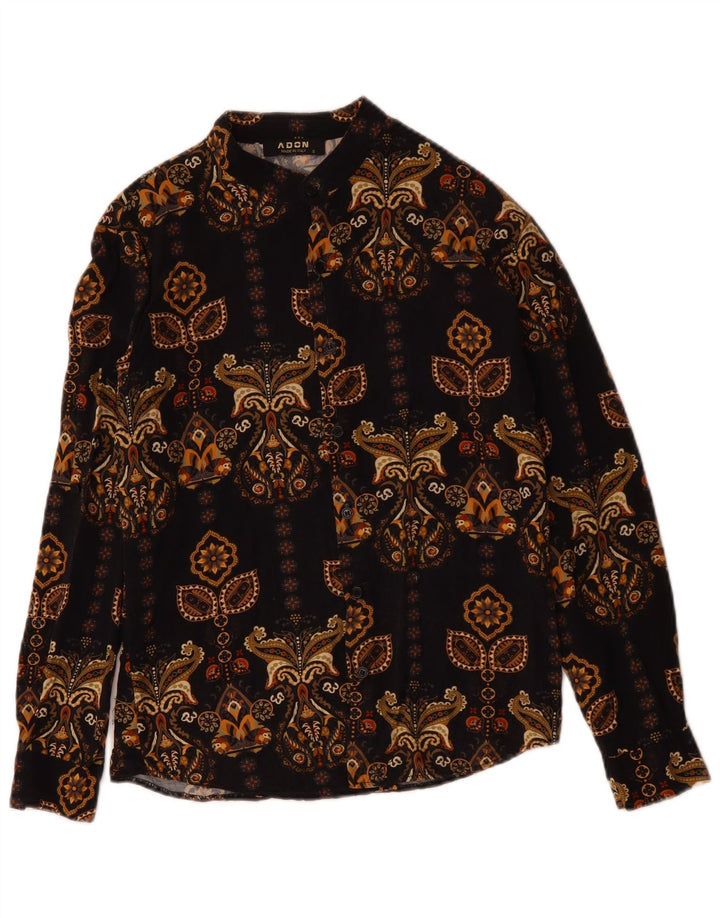 Camisa masculina ADON pequena preta Paisley