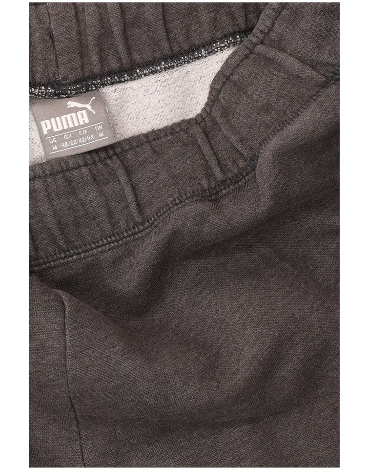 Calça de treino masculina PUMA Graphic Joggers algodão cinza médio