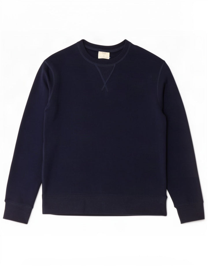 Suéter masculino Marks & Spencer pequeno azul marinho algodão