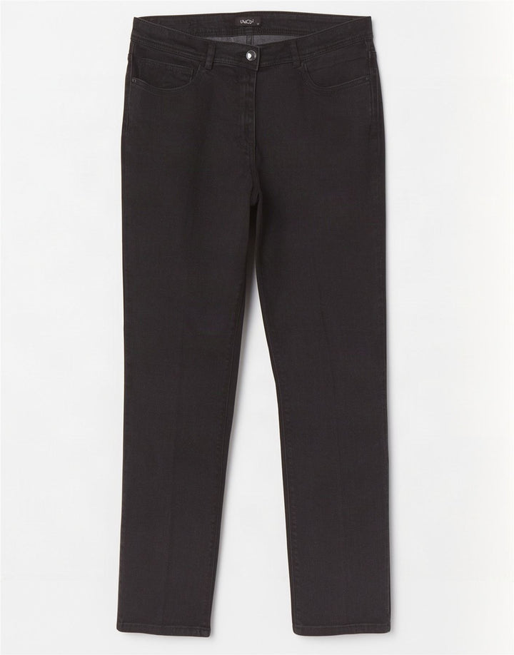M&Co Jeans Slim Feminino UK 12 Médio W32 L30 Preto