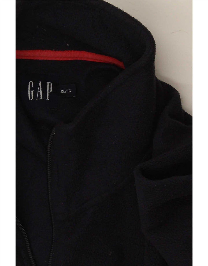 Suéter masculino Gap de lã com zíper e gola XL azul marinho