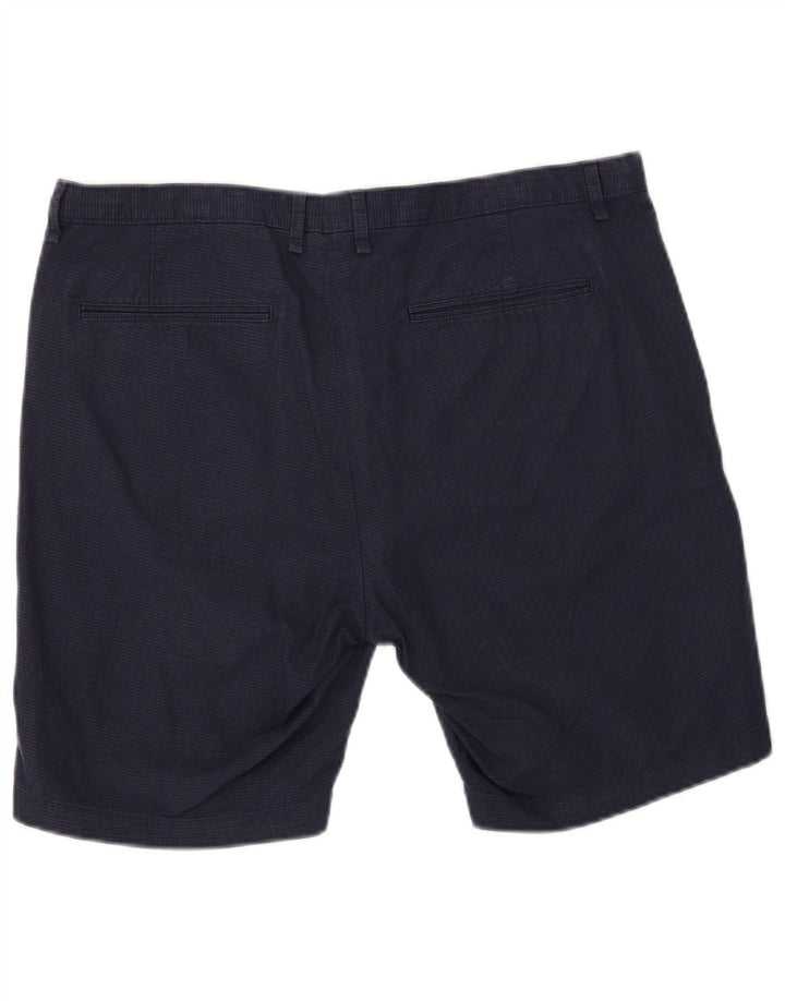 Calvin Klein Mens Chino Shorts W36 Grande Azul Marinho Xadrez