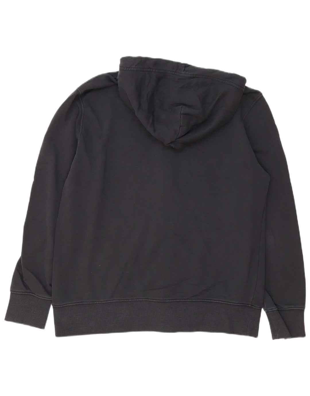 GANT Suéter masculino com capuz e zíper grande de algodão preto