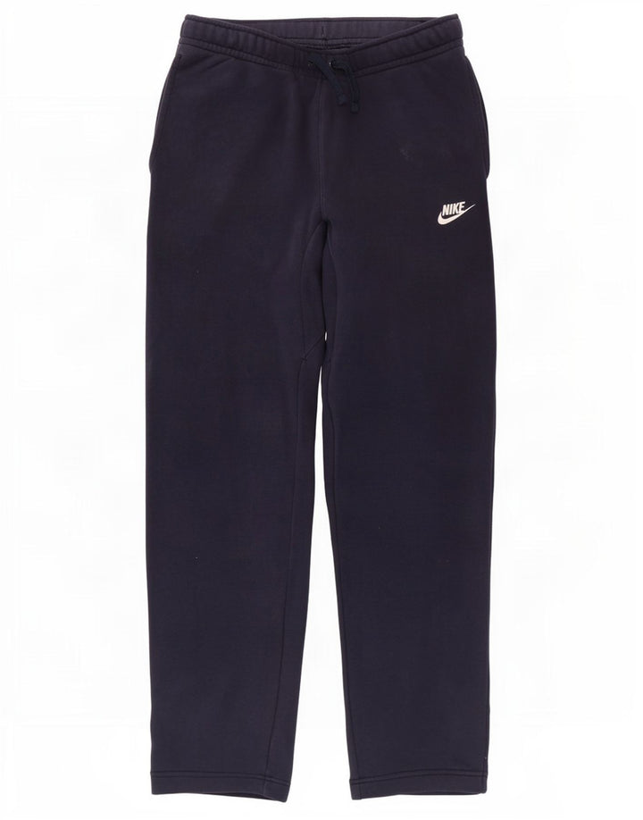 Calça de treino masculina Nike pequena azul marinho algodão