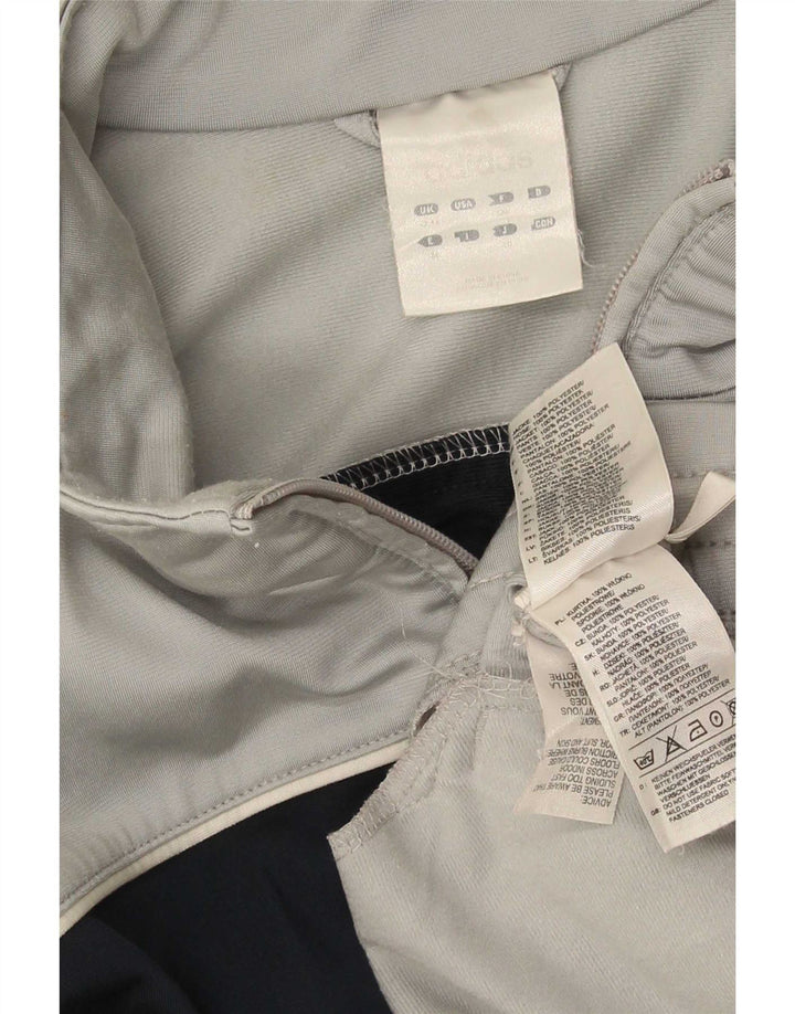 Adidas Mens Tracksuit Top Jacket UK 42/44 Grande Cinza Colorblock Poliéster