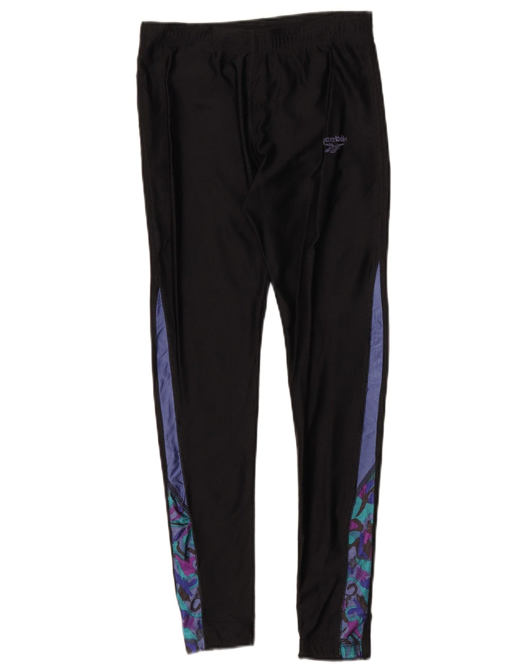 Leggings femininos Reebok UK 12 médio preto colorblock poliéster