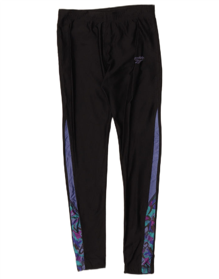 Leggings femininos Reebok UK 12 médio preto colorblock poliéster