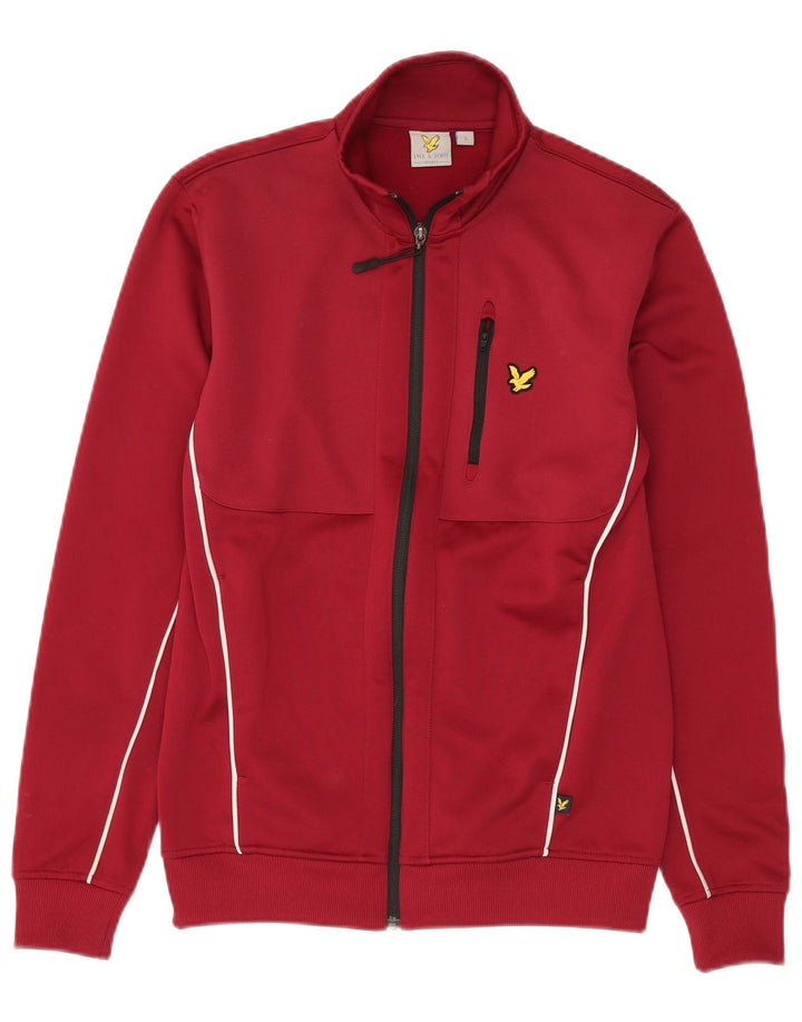 Lyle & Scott Jaqueta masculina de agasalho pequeno poliéster marrom