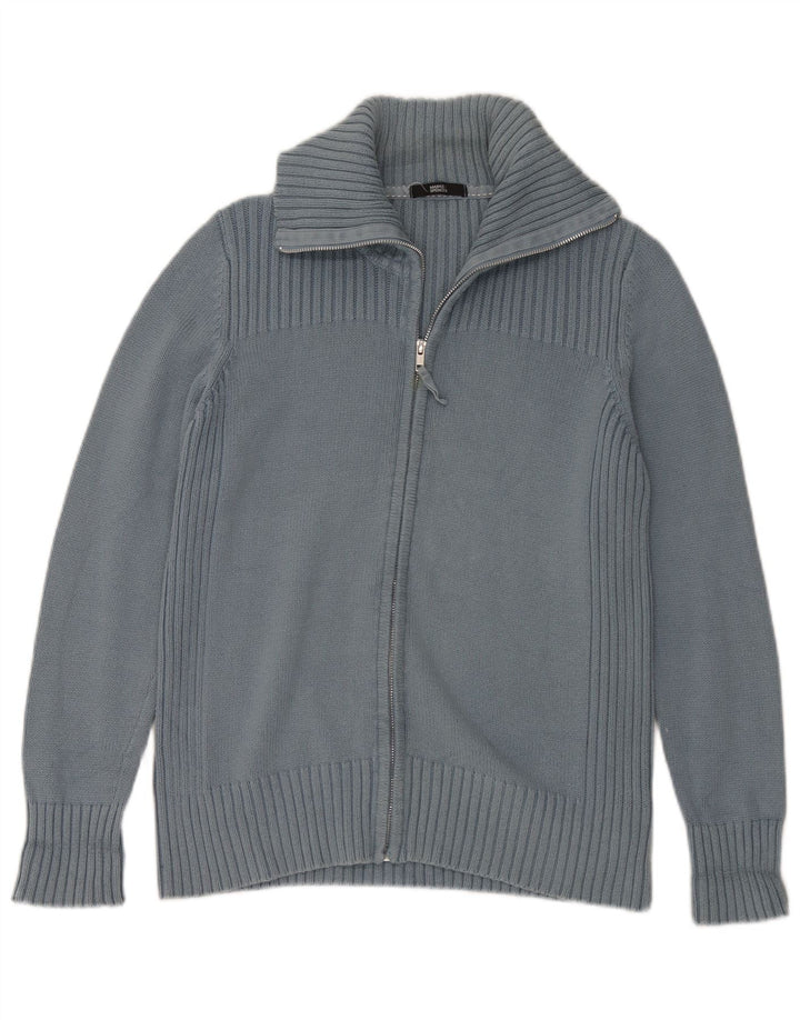 Suéter cardigã feminino Marks & Spencer Reino Unido 16 grande algodão azul