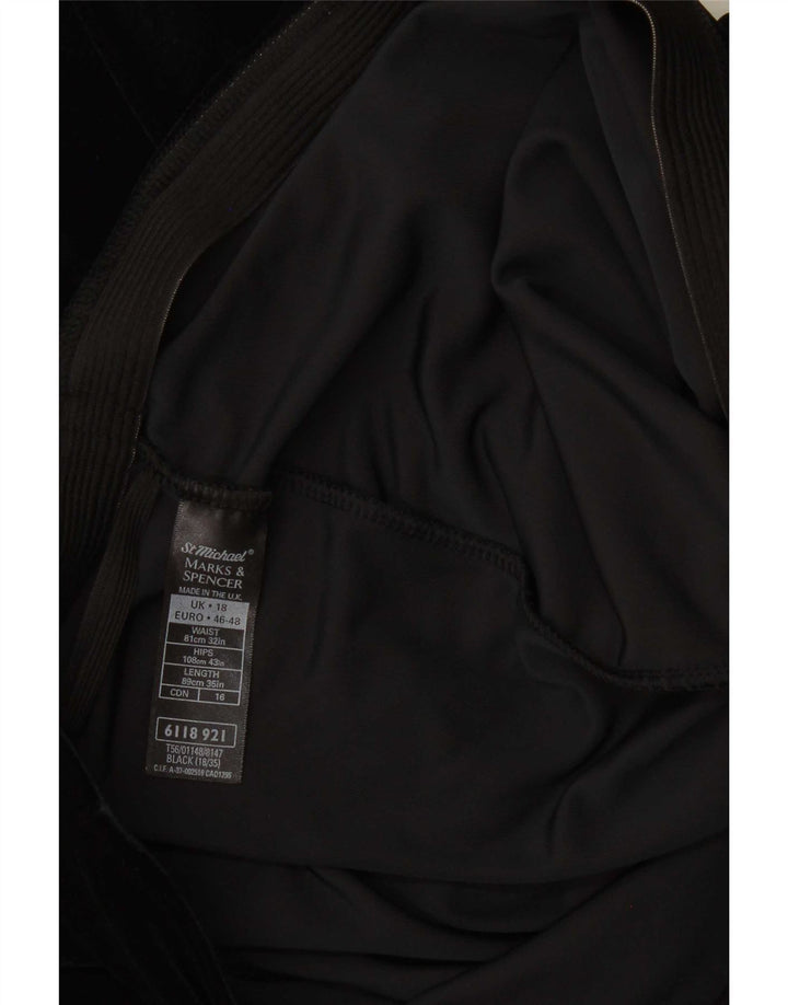 Saia maxi feminina Marks & Spencer Reino Unido 18 XL W34 poliéster preto