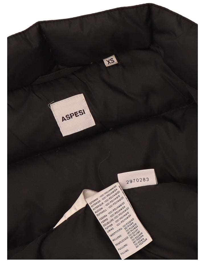 Colete acolchoado feminino Aspesi UK 6 XS preto poliamida