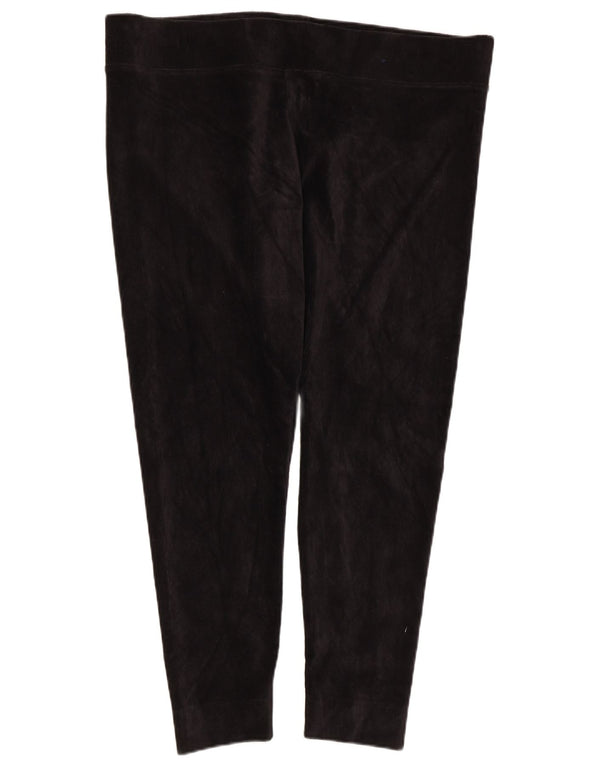 Leggings femininas de veludo cotelê Marks & Spencer Reino Unido 20 2XL algodão preto