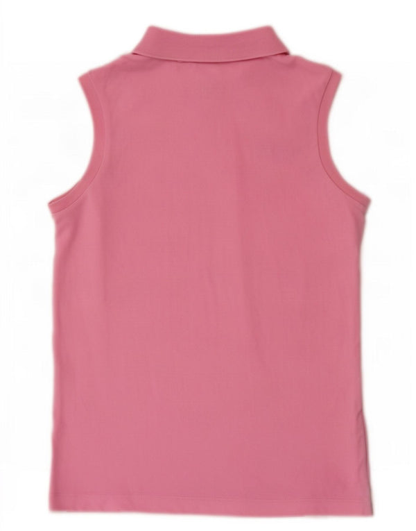 Camisa polo feminina sem mangas Lotto UK 8 pequena rosa