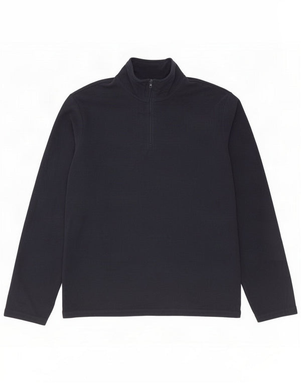 Mountain Warehouse Mens Zip Neck Fleece Jumper Médio Azul Marinho Poliéster