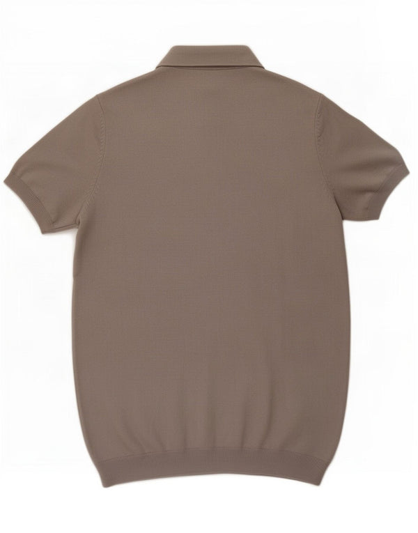 Camisa polo masculina Massimo Dutti algodão cinza médio