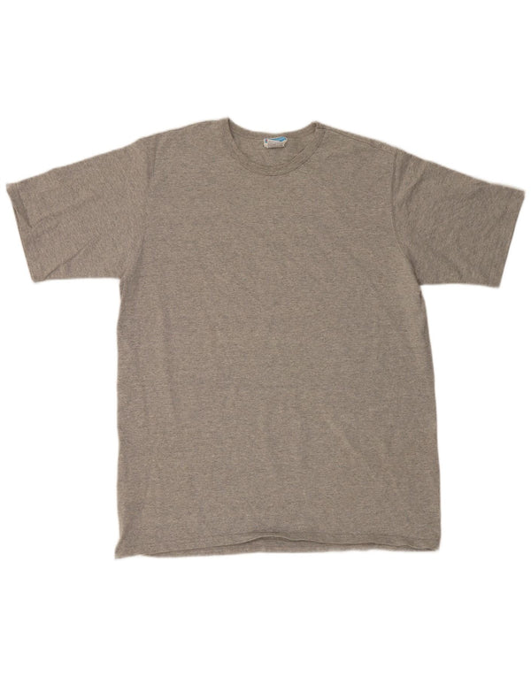Camiseta masculina Champion XL algodão manchado cinza