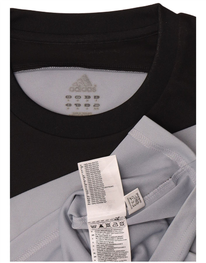 Camiseta Adidas Masculina Climalite Graphic Top Cinza Médio Colourblock Poliéster