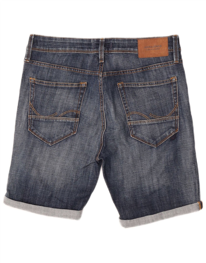 Shorts jeans masculino Jack & Jones médio W32 algodão azul