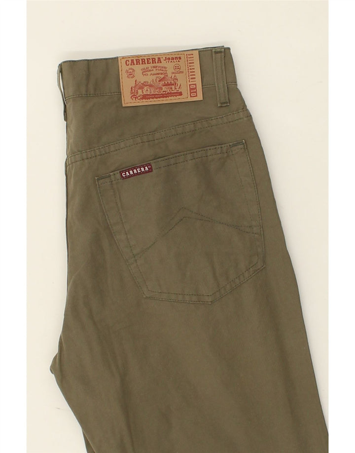 CARRERA Mens Slim Casual Trousers W31 L26 Khaki Cotton Vintage Carrera and Second-Hand Carrera from Messina Hembry 