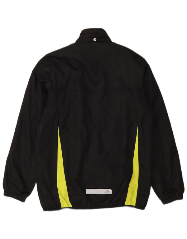 ADIDAS Meninos Treino Top Jaqueta 11-12 Anos Preto Colourblock Nylon