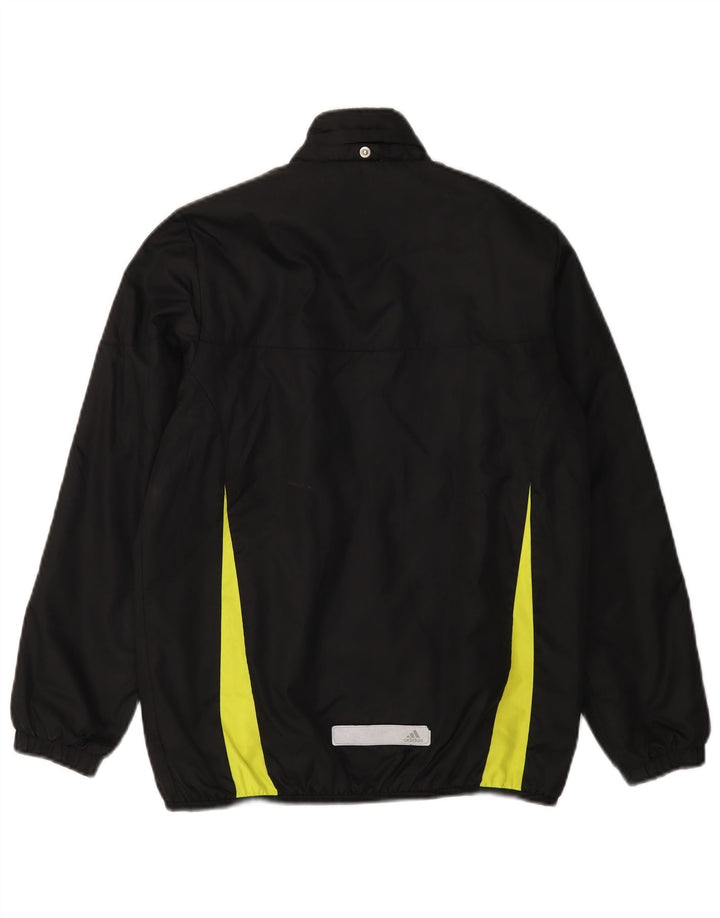 ADIDAS Meninos Treino Top Jaqueta 11-12 Anos Preto Colourblock Nylon