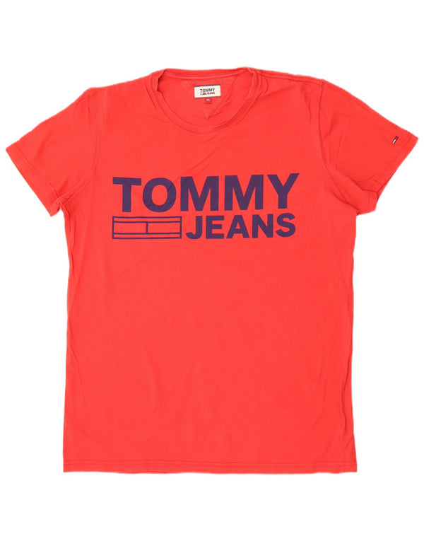 Tommy Hilfiger Camiseta masculina gráfica Top XL Vermelho