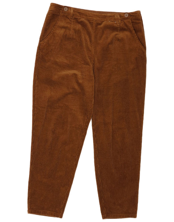Calça feminina de veludo cotelê Seasalt Cornwall UK 14 grande W36 L29 marrom
