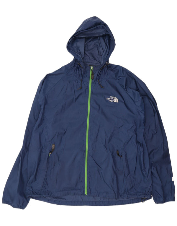 Jaqueta de chuva masculina com capuz The North Face UK 44 2XL azul marinho nylon