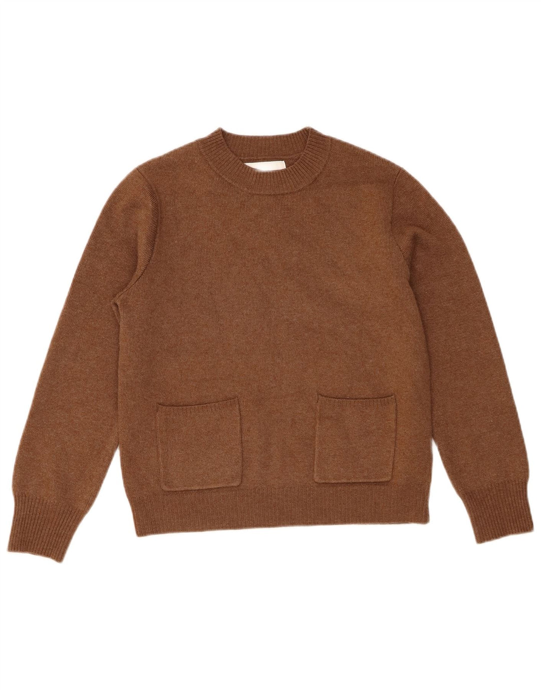 Zara Suéter feminino com gola redonda 11-12 anos poliéster marrom