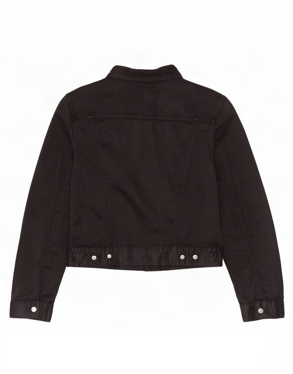 Jaqueta utilitária feminina Diesel UK 18 XL algodão preto