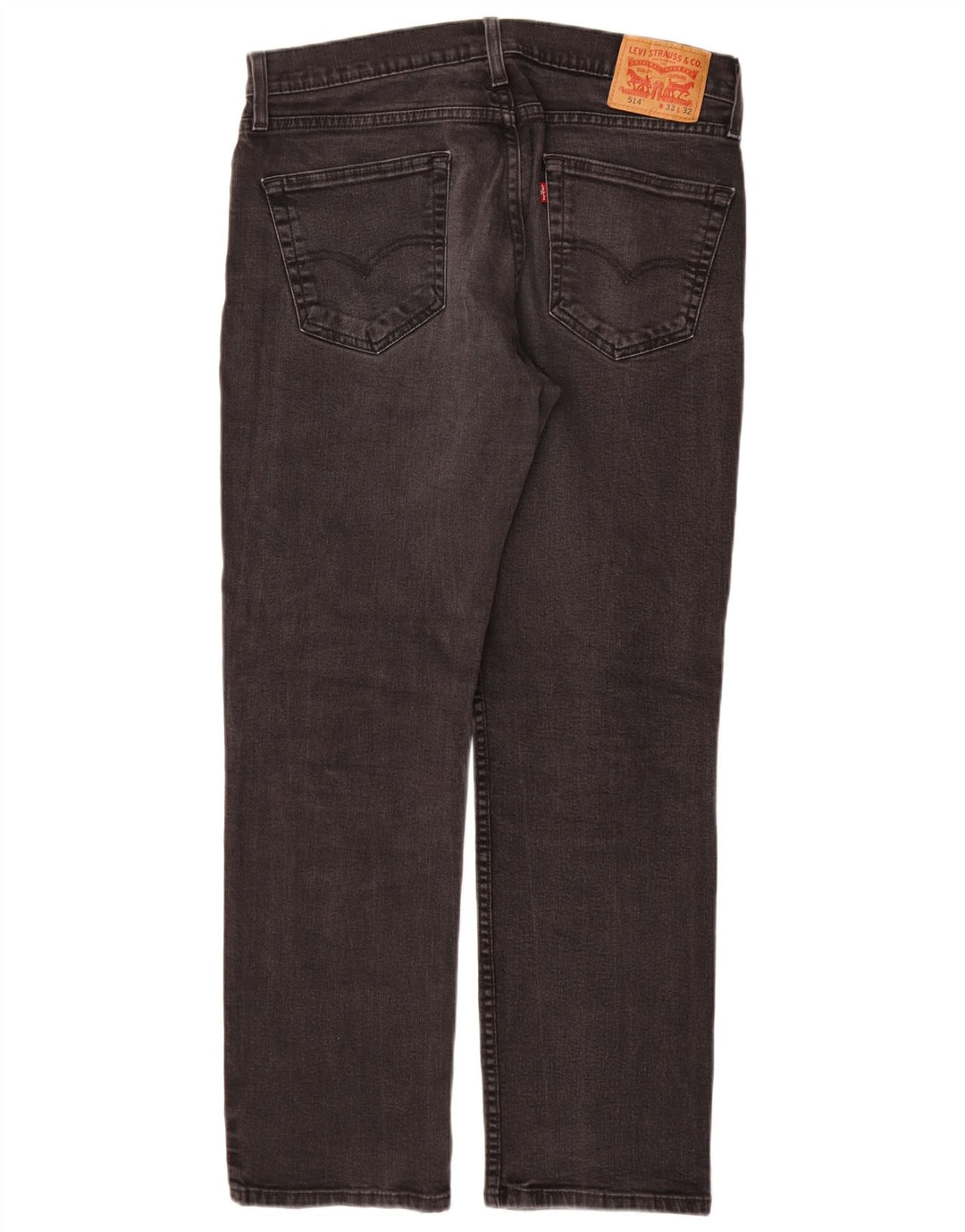 LEVI'S Masculino 514 Straight Jeans W33 L30 Algodão Preto