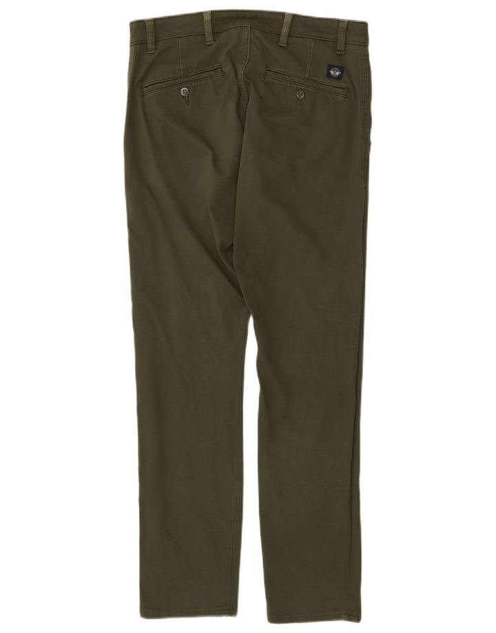 DOCKERS Calça masculina skinny cáqui cáqui W30 L32 algodão verde