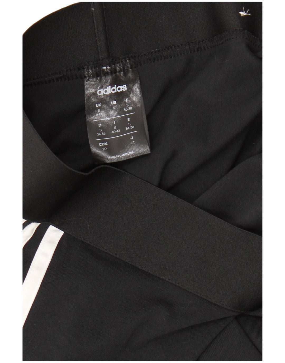 Leggings Adidas Femininas UK 8/10 Pequenas Pretas