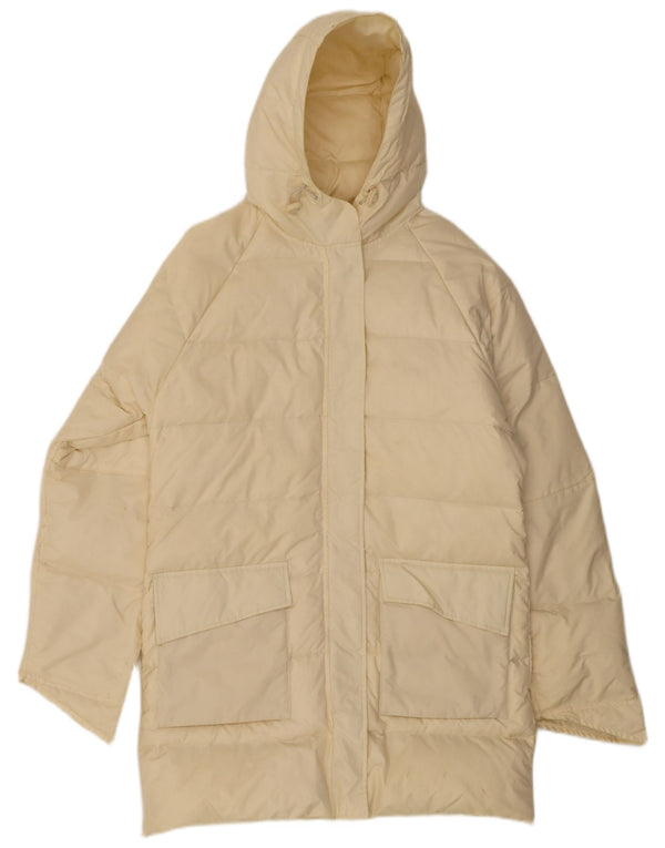 Casaco acolchoado com capuz feminino Pheder IT 46 grande nylon amarelo