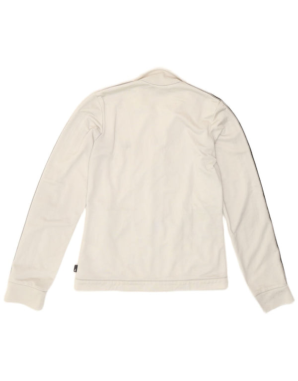 Adidas Womens Tracksuit Top Jacket UK 10 Pequeno Cinza Poliéster