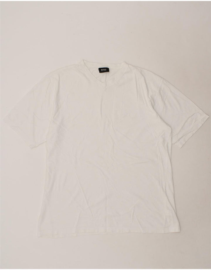 BOSS ORANGE Mens T-Shirt Top 2XL White Cotton Vintage Boss Orange and Second-Hand Boss Orange from Messina Hembry 
