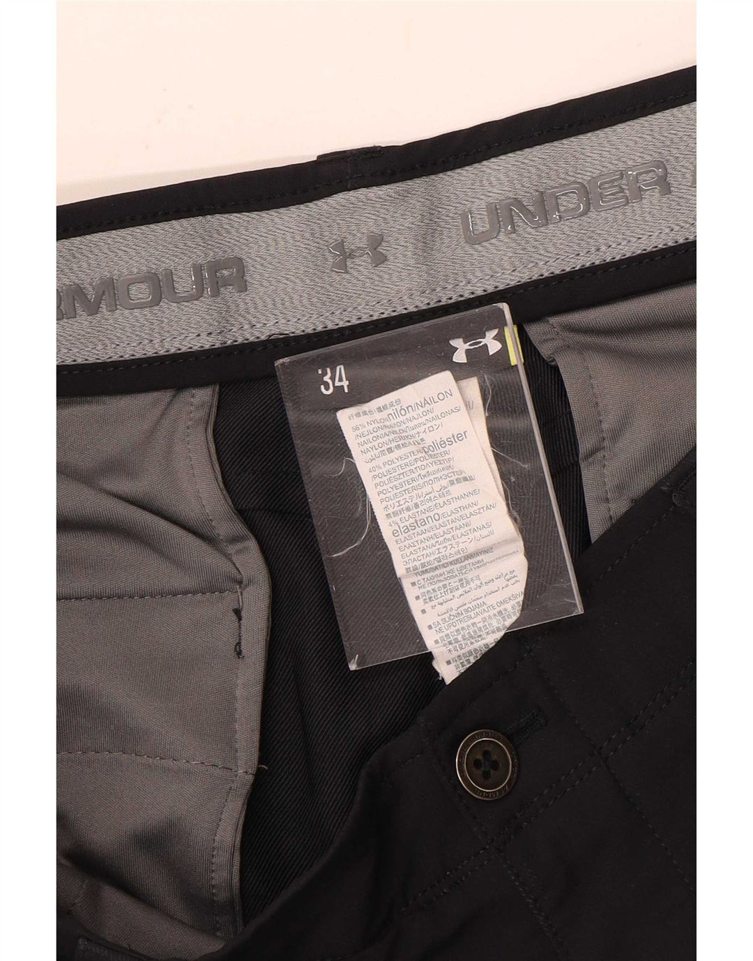 Shorts Chino Masculino Umbro W34 Grande Nylon Preto