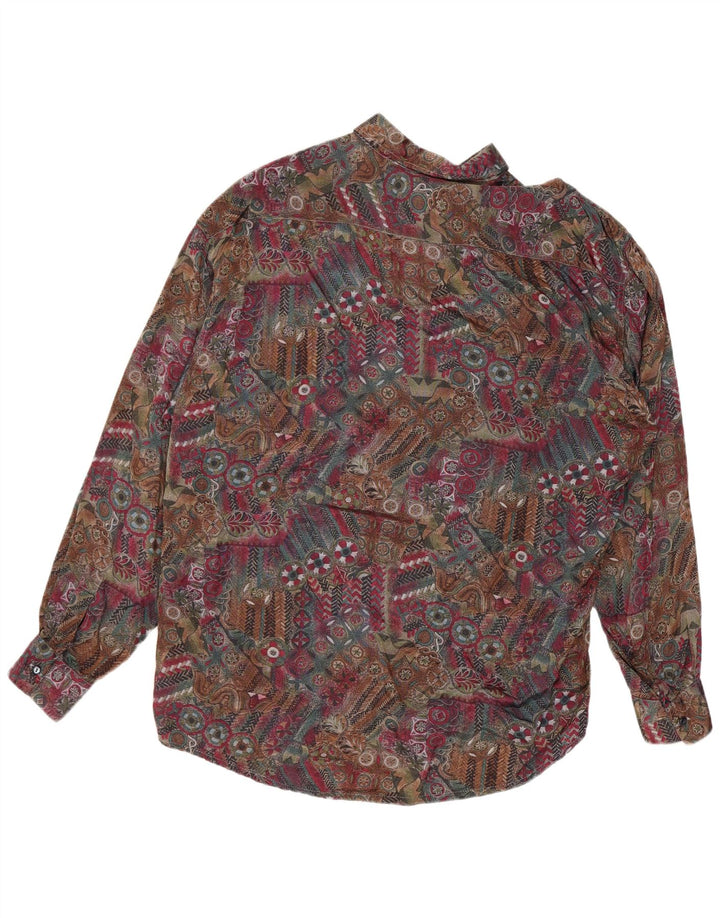 Tipo'S Camisa Masculina Solta Fit Pequena Viscose Floral Multicolorida