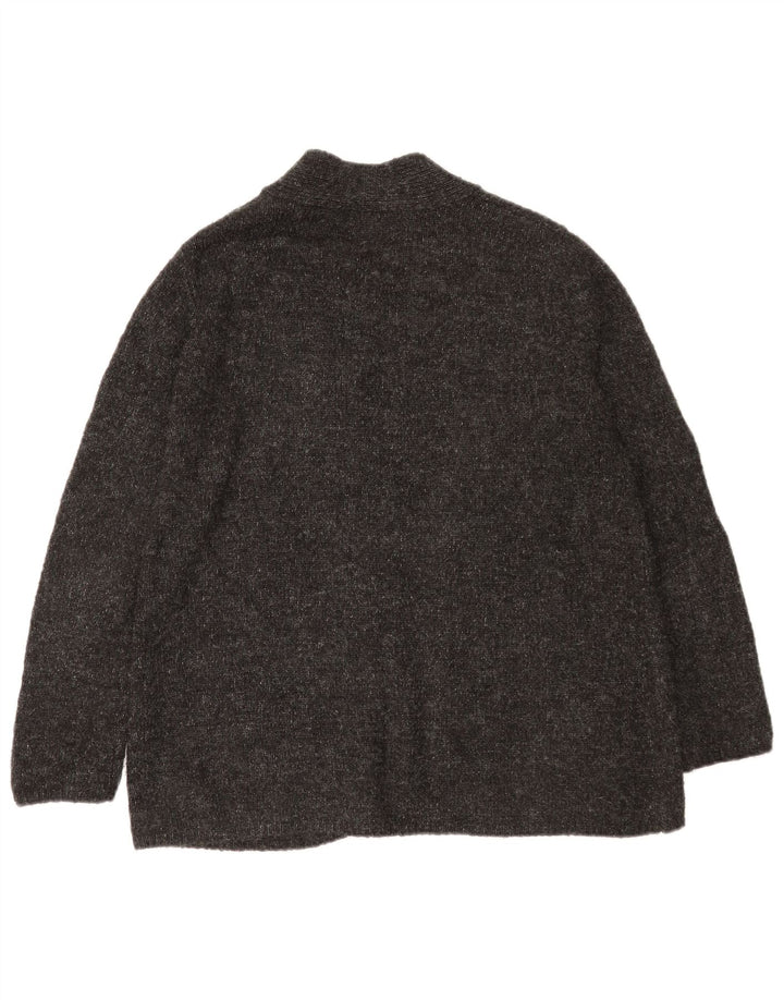 Zara Suéter Cardigan Aberto Feminino Reino Unido 14 Cinza Médio