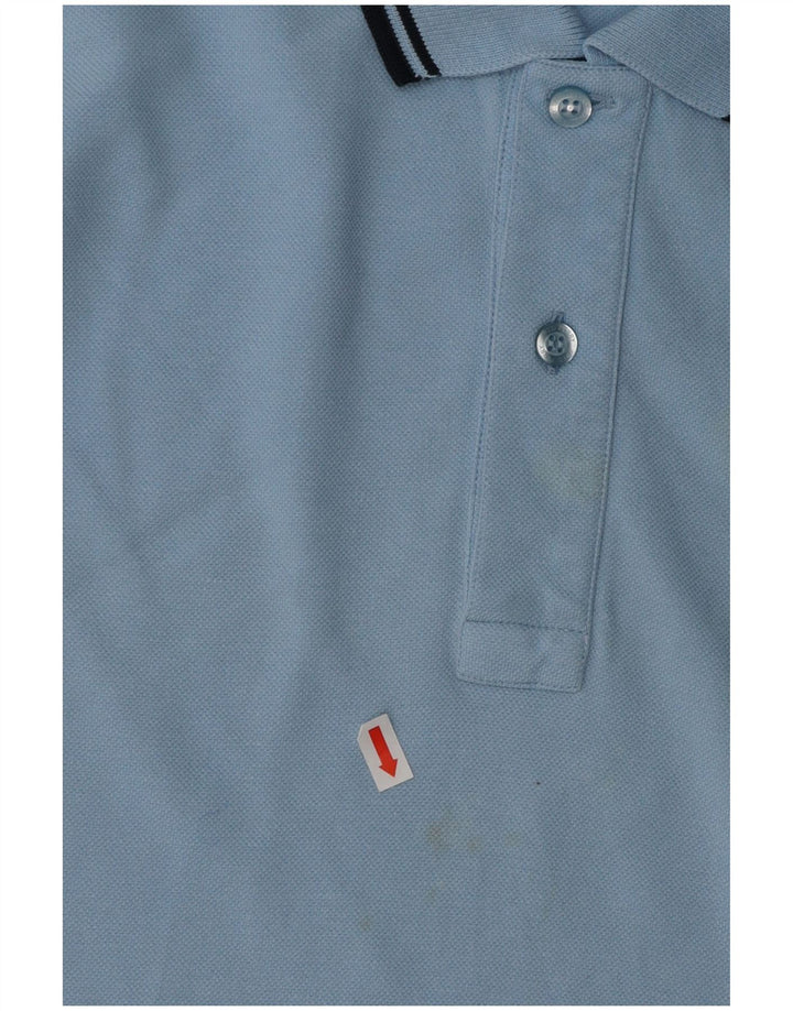 Camisa polo masculina FRED PERRY algodão azul médio