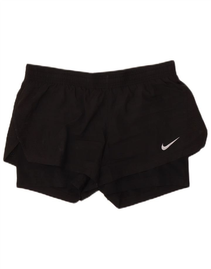 Nike Womens Dri Fit Sport Shorts UK 14 Médio Preto Poliéster