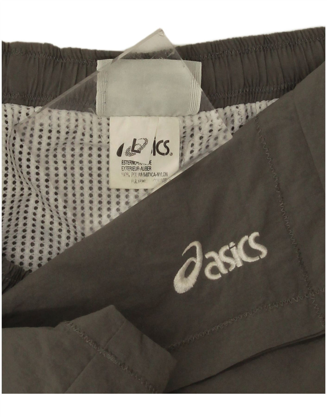 Shorts esportivos masculinos Asics grande cinza poliamida